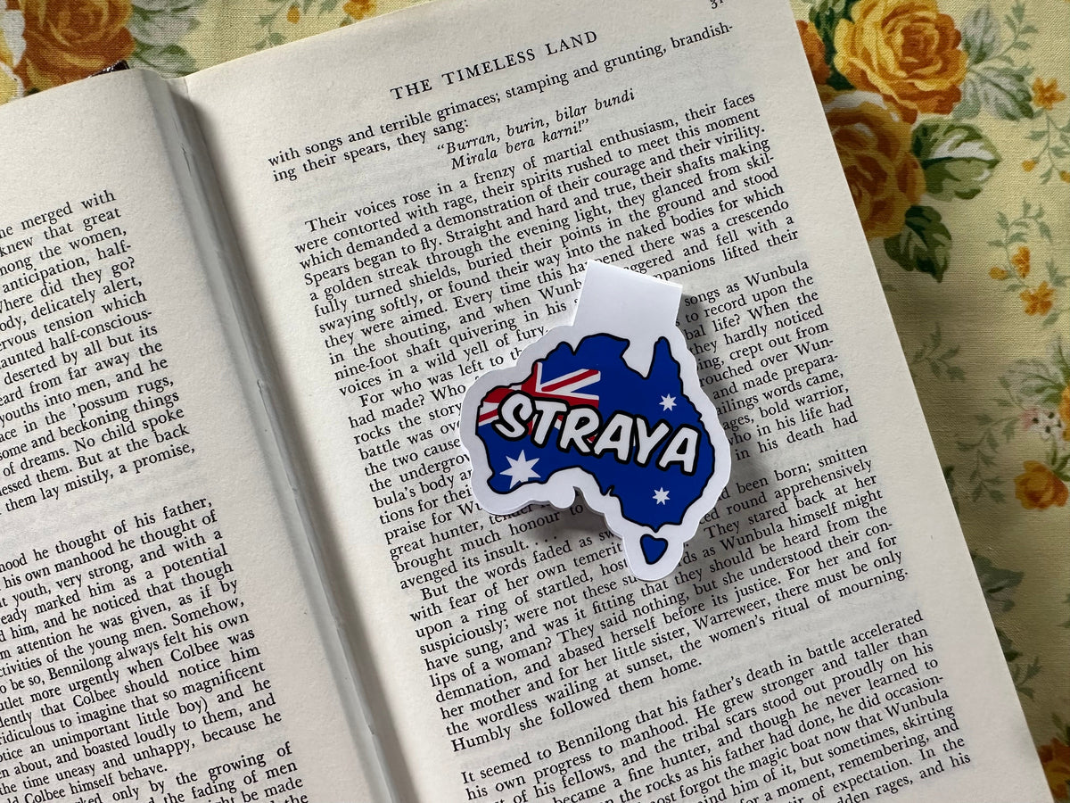 Straya Flag Map Magnetic Bookmark Barb Wire Designs