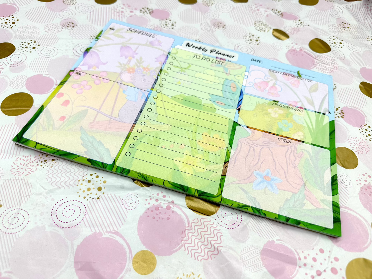 porcupine kawaii planner pad