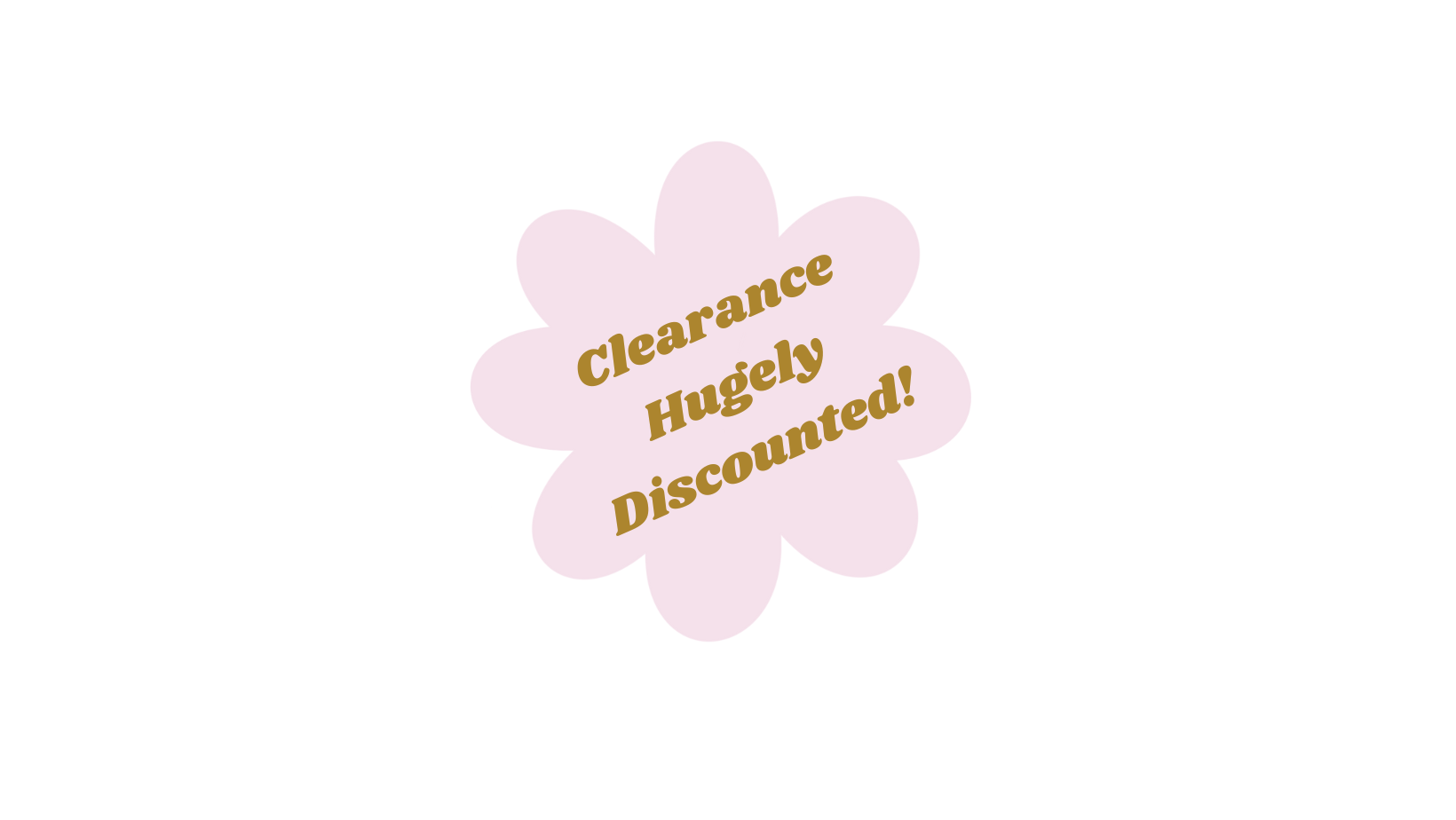 Clearance items discounted