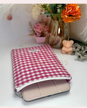 Sophia Zippered Quilted ipad mini sleeve Barb Wire Designs