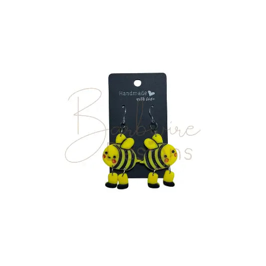 Busy Bee Boots Earrings Barb Wire Designs