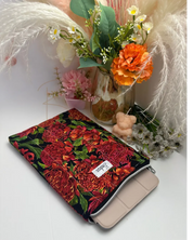 Waratah Zippered E-Reader ipad Quilted sleeve Barb Wire Designs