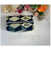 Tumbling Blocks Quilted Makeup Pouch Regular Barb Wire Designs