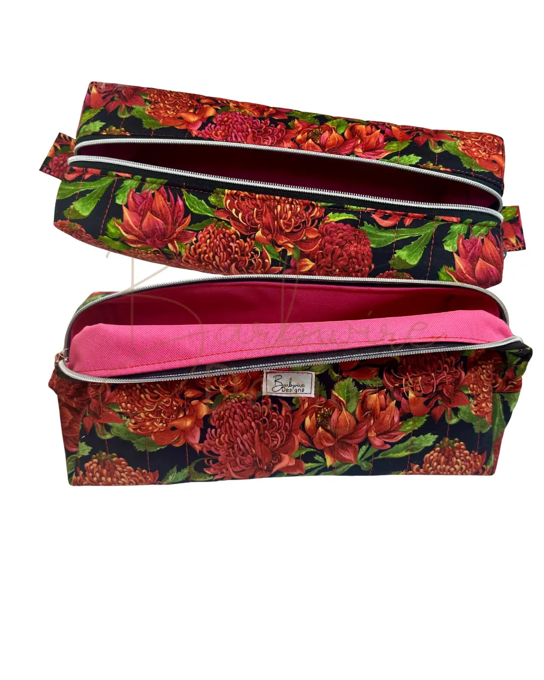 Waratah Quilted Hair Tools Pouch Barb Wire Designs