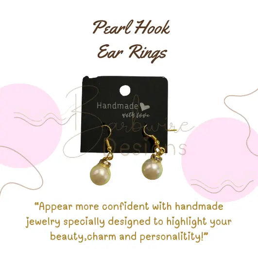 Pearl Ear Rings Barb Wire Designs