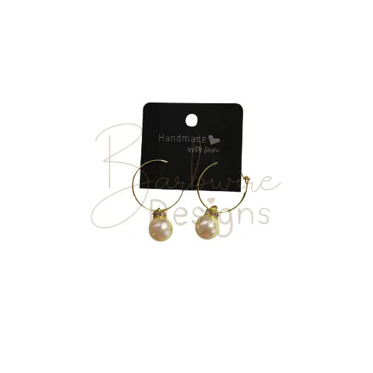 Pearl Ear Rings Barb Wire Designs