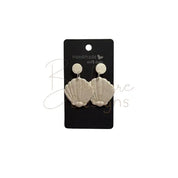 Shell Pearl Ear Rings Barb Wire Designs