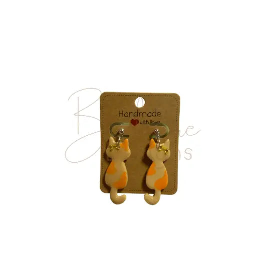 Cat Earrings| Handmade Dangle Earrings Barb Wire Designs