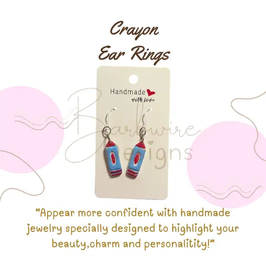 Crayon Earrings Barb Wire Designs