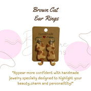 Cat Earrings| Handmade Dangle Earrings Barb Wire Designs