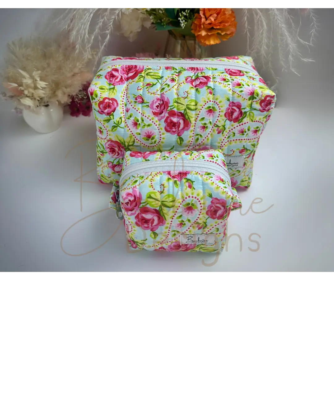 Monday Quilted Makeup Pouch Regular Barb Wire Designs