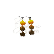 Autumn Ombre Leaves Earrings Barb Wire Designs