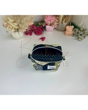 Tumbling Blocks Mini Toiletry/makeup pouch Barb Wire Designs