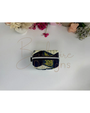 Tumbling Blocks Mini Toiletry/makeup pouch Barb Wire Designs