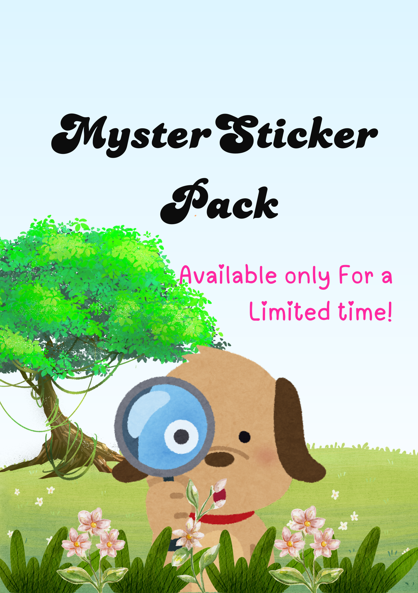 Mystery Sticker Pack contains various illustrated stickers