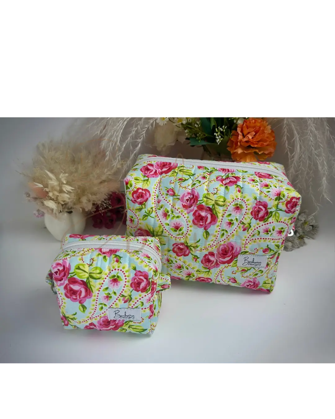 Monday Quilted Makeup Pouch Regular Barb Wire Designs