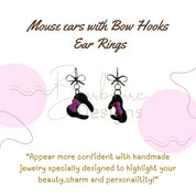 Mickey Ears Bow Ear Rings Barb Wire Designs