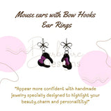 Mickey Ears Bow hook Ear Rings
