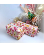 Ice Cream Quilted Hair Tools Pouch Barb Wire Designs