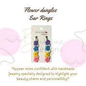 Coloured flowers Trail Earrings Barb Wire Designs