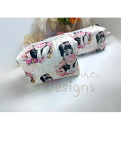 Bubblegum Quilted Makeup Pouch Regular Barb Wire Designs