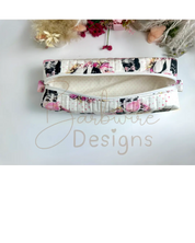 Bubblegum Quilted Hair Tools Pouch Barb Wire Designs