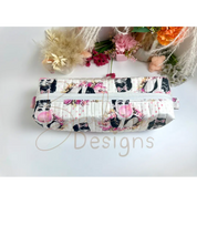 Bubblegum Quilted Hair Tools Pouch Barb Wire Designs