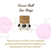 Soccer Ball Earrings Barb Wire Designs