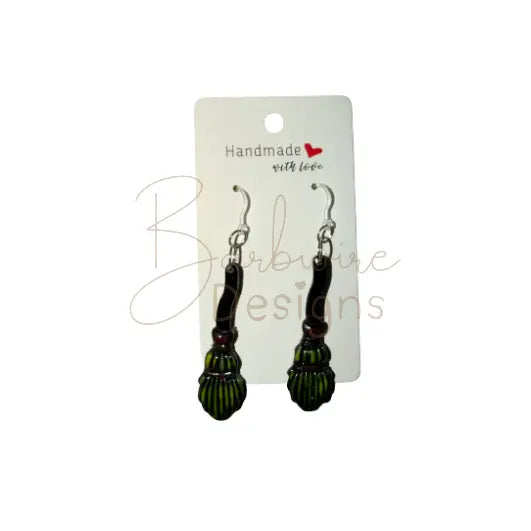 Witches Broom Ear Rings Barb Wire Designs