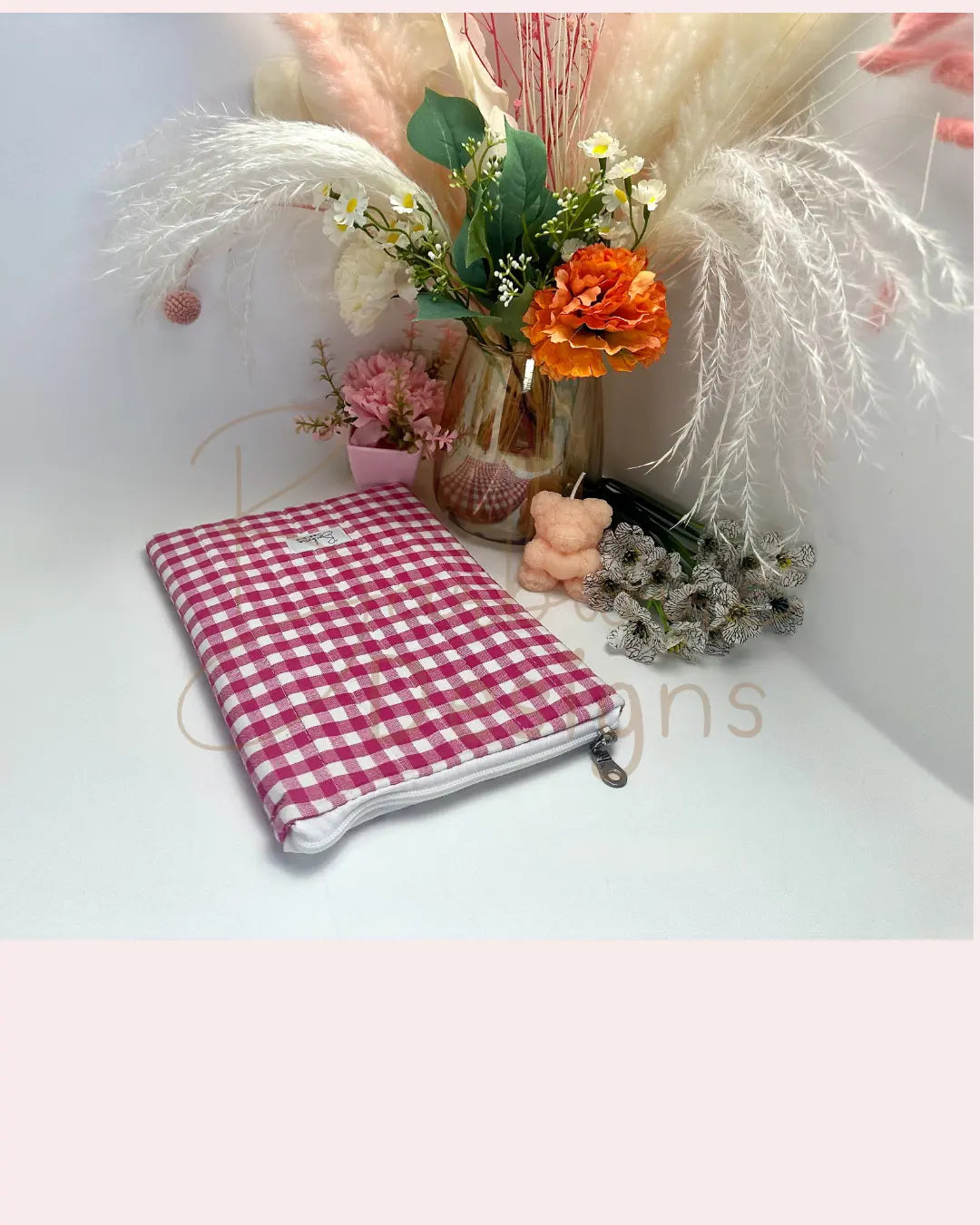 Sophia Zippered Quilted ipad mini sleeve Barb Wire Designs