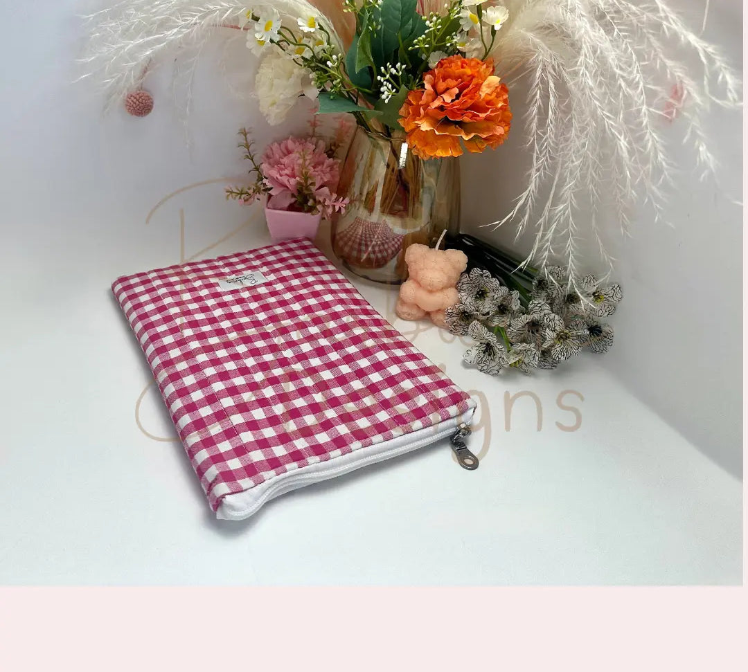 Sophia Zippered Quilted ipad mini sleeve Barb Wire Designs