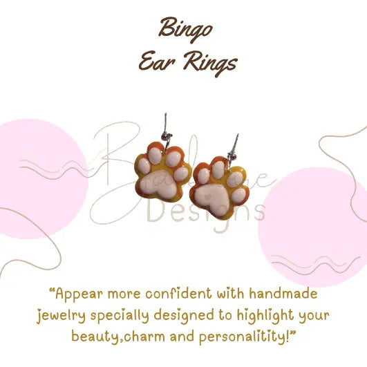 Bluey and Bingo Earrings Barb Wire Designs