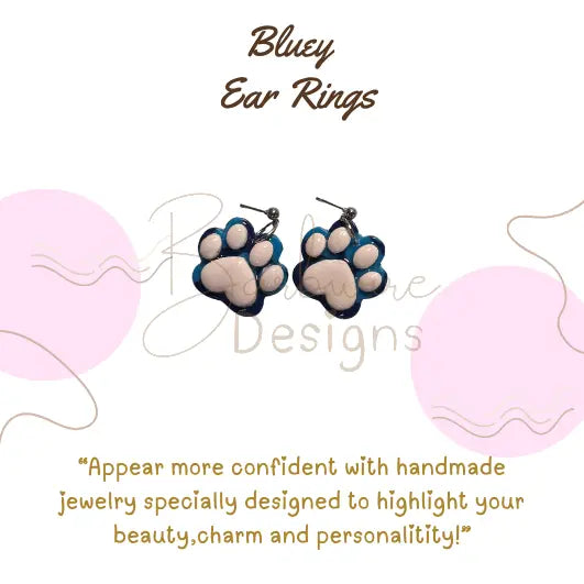 Bluey and Bingo Earrings Barb Wire Designs