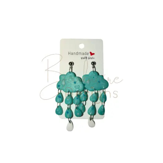 Cloud Rain Drops Ear Rings Barb Wire Designs