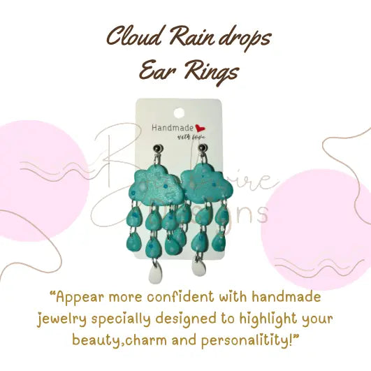 Cloud Rain Drops Ear Rings Barb Wire Designs
