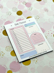 A5 Daily Planner Pad Pastel Pink