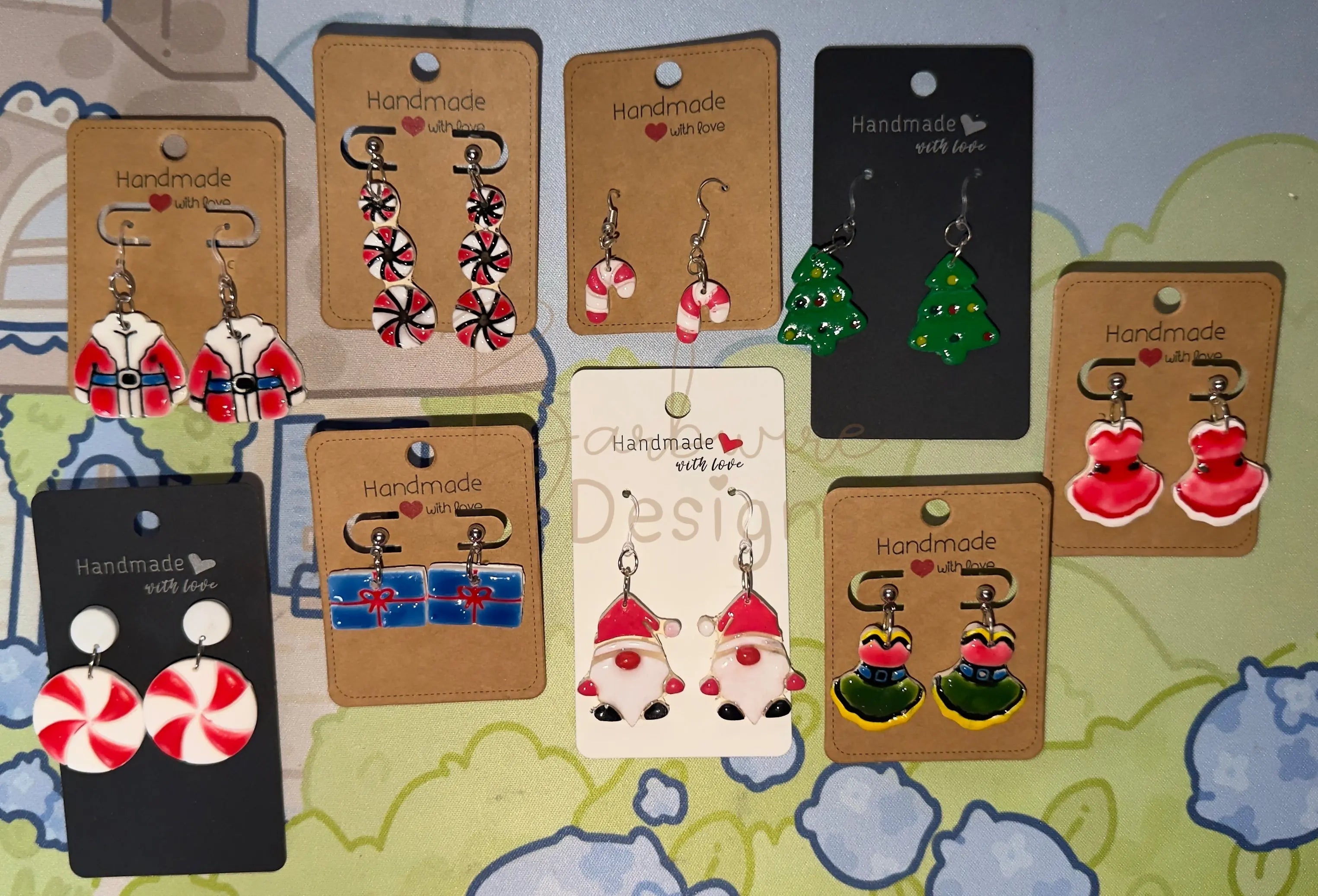 Christmas Variety Earrings Barb Wire Designs
