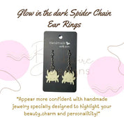 Spider chain dangle ear rings Barb Wire Designs