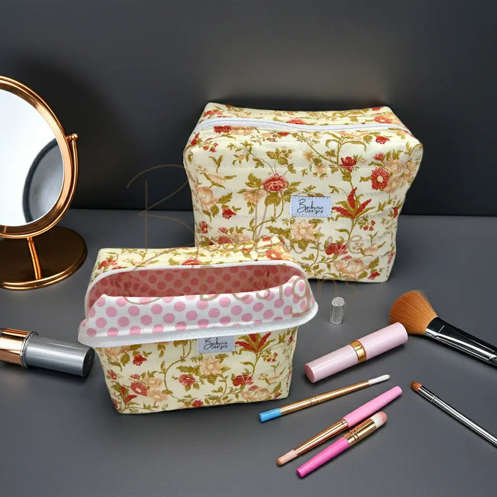 Gypsy Quilted Makeup Pouch/carry all Barb Wire Designs