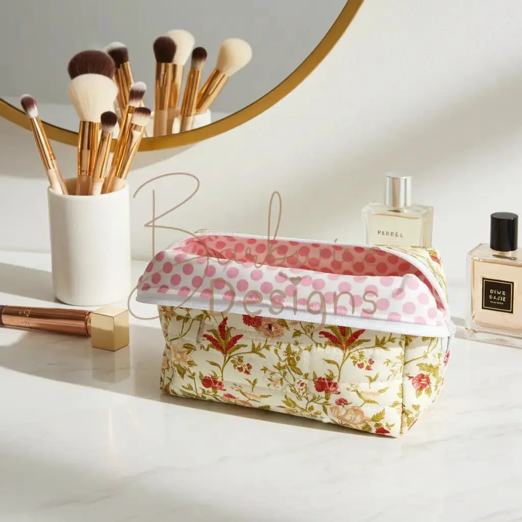 Gypsy Quilted Makeup Pouch/carry all Barb Wire Designs