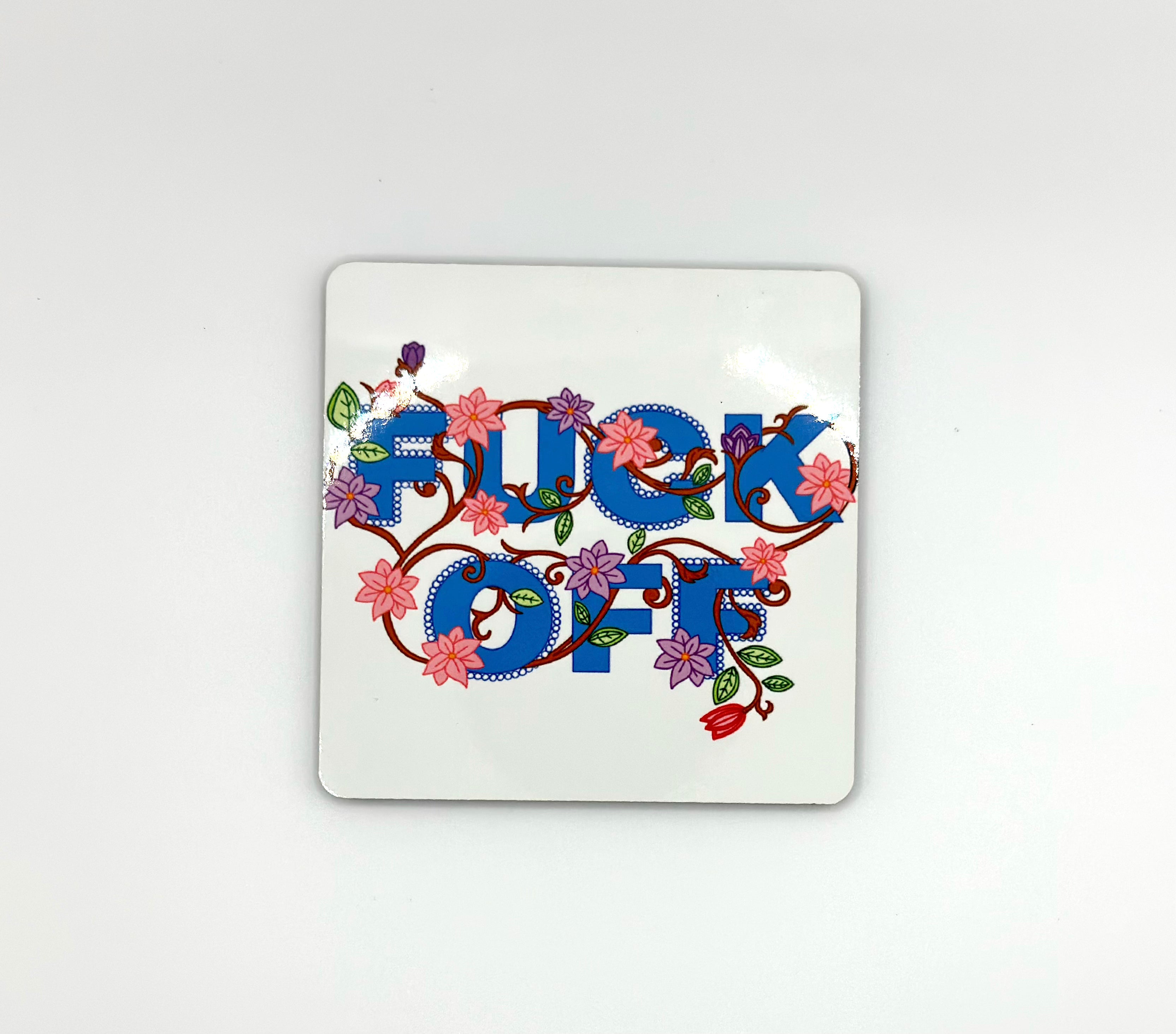 Swear Word MDF Coaster Barb Wire Designs