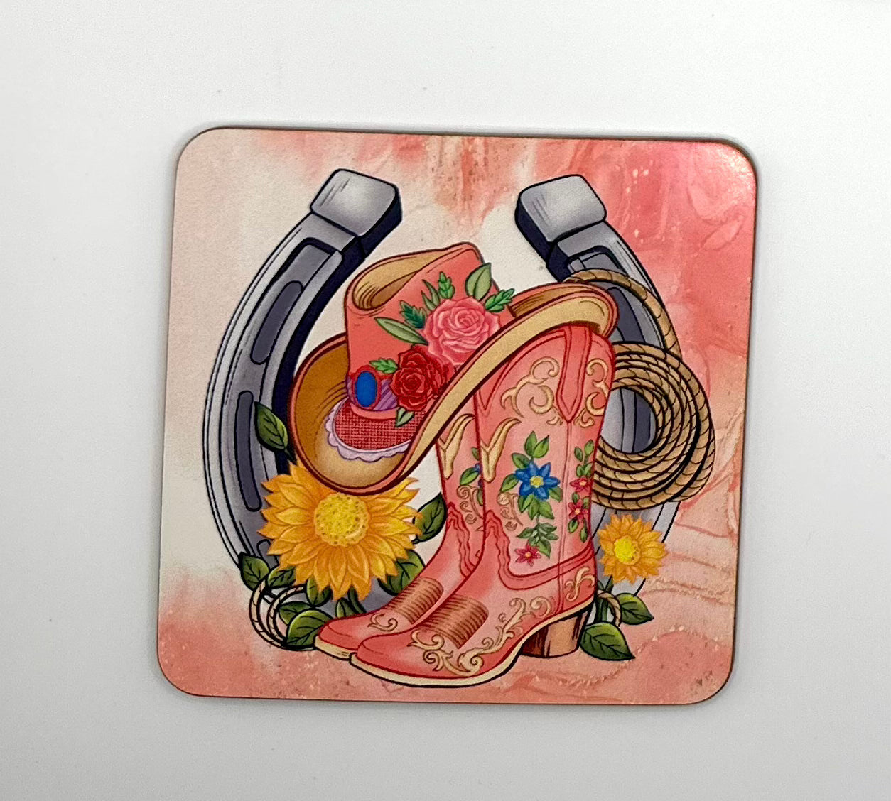 Cork Coaster Barb Wire Designs