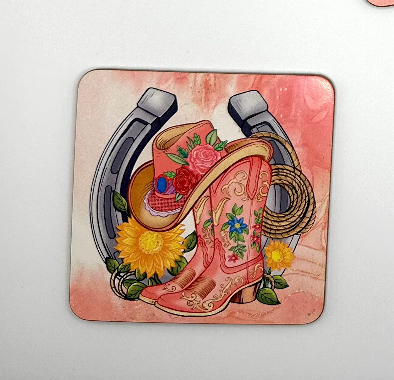 Cork Coaster Barb Wire Designs