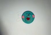 Handmade worry stone Aqua Sparkles Barb Wire Designs