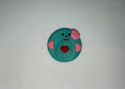 Handmade worry stone Aqua Sparkles Barb Wire Designs