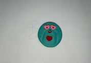 Handmade worry stone Aqua Sparkles Barb Wire Designs