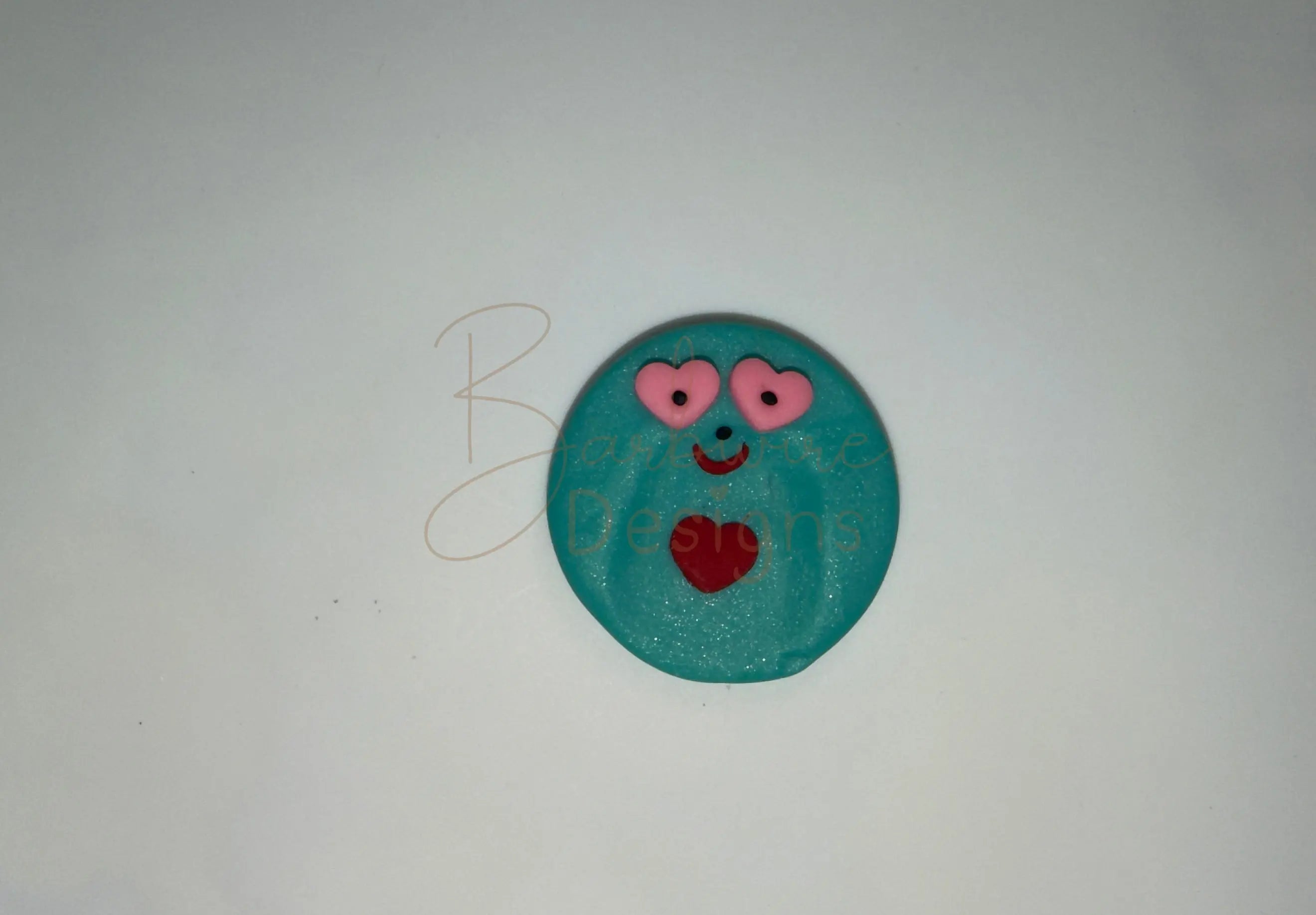 Handmade worry stone Aqua Sparkles Barb Wire Designs