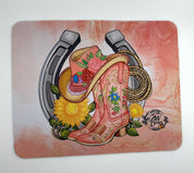 Western Boots hat Lassoo  MDF/Cork Coaster