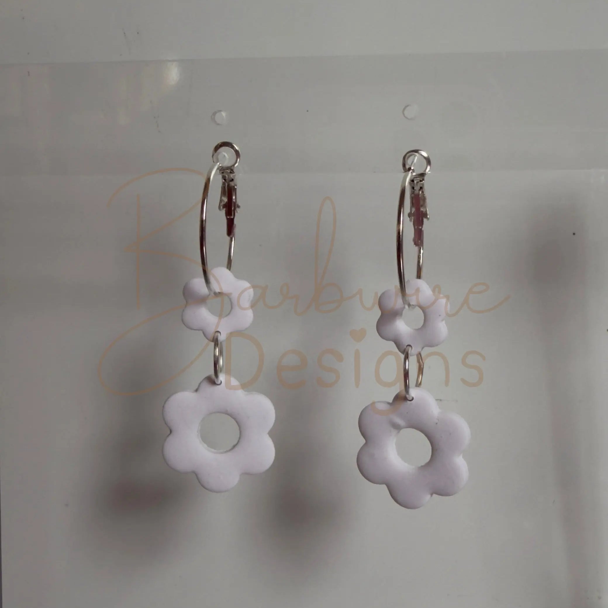 Flower Spinning Ear Rings Barb Wire Designs