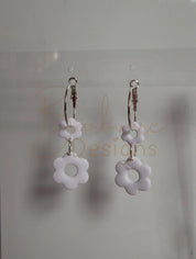 Flower Spinning Ear Rings Barb Wire Designs